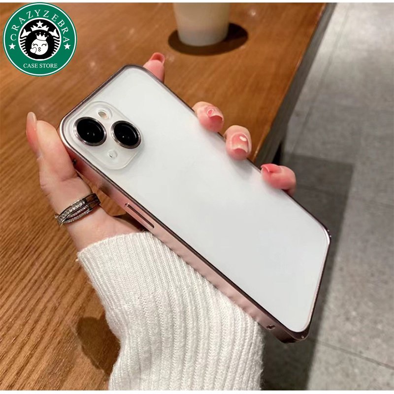 Ốp Điện Thoại Viền Nhôm Sang Trọng Cho IPhone 12 13 Pro Max 11 Pro Max