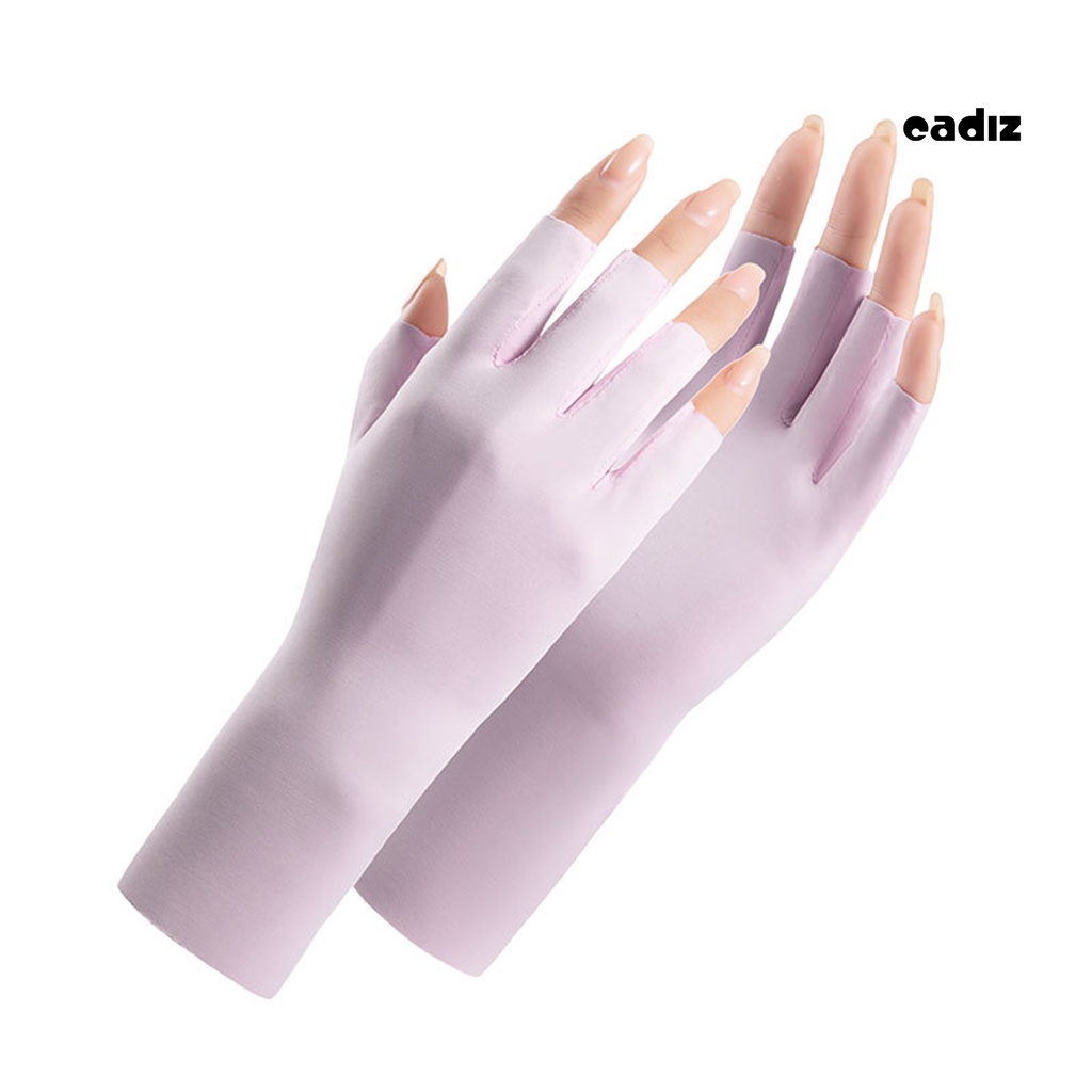 1 Đôi Găng Tay Nửa Ngón Chống Tia UV Thoáng Khí Tiện Dụng