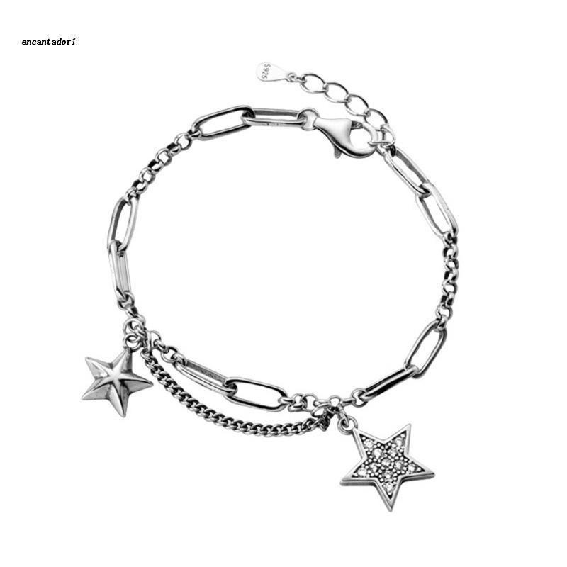 ✿ Vòng Tay Hình Ngôi Sao Năm Cánh Bằng Đồng Phong Cách Hip hop Cho Nữ