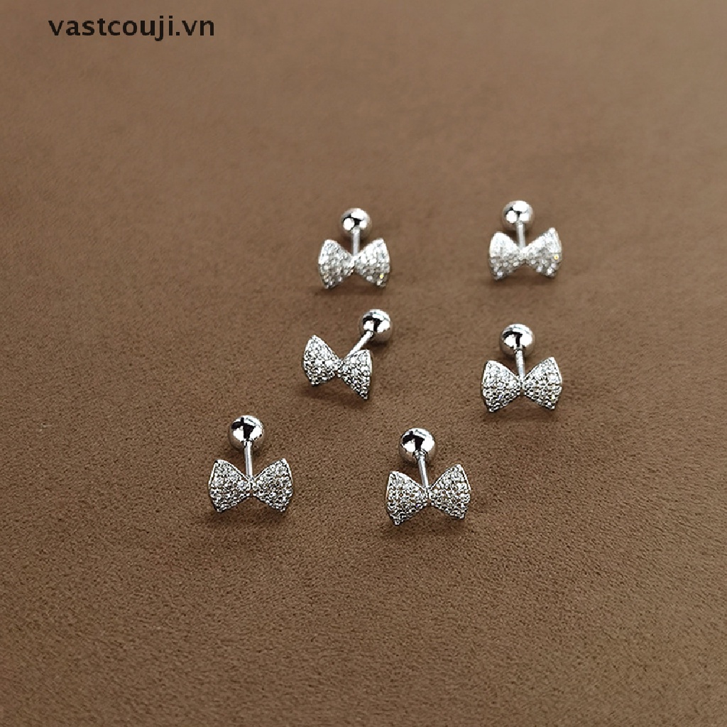 1 Đôi Khuyên Tai Nữ Đính Nơ Xinh Xắn