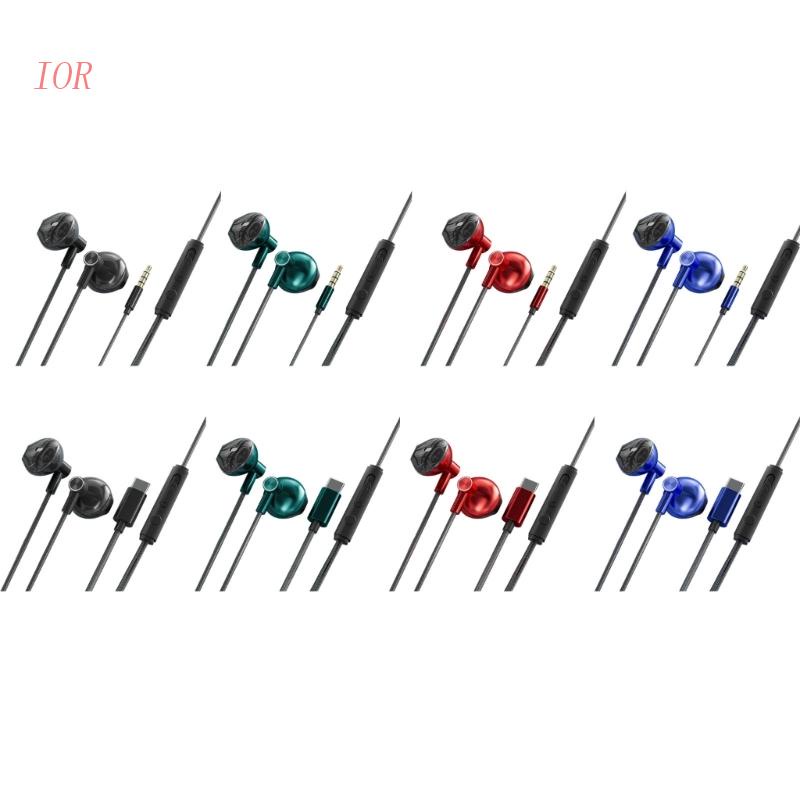 Tai Nghe Nhét Tai Jack 3.5mm Âm Thanh Siêu Trầm Có Micro Thiết Kế Thời Trang