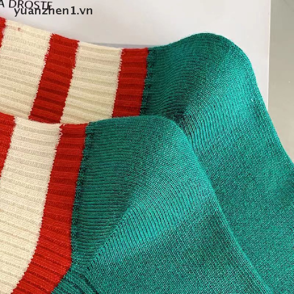 Vớ Thể Thao Chất Liệu Cotton Mỏng Thoáng Khí Thêu Họa Tiết Kẻ Sọc Phong Cách Hip Hop Thời Trang Cho Nam Và Nữ