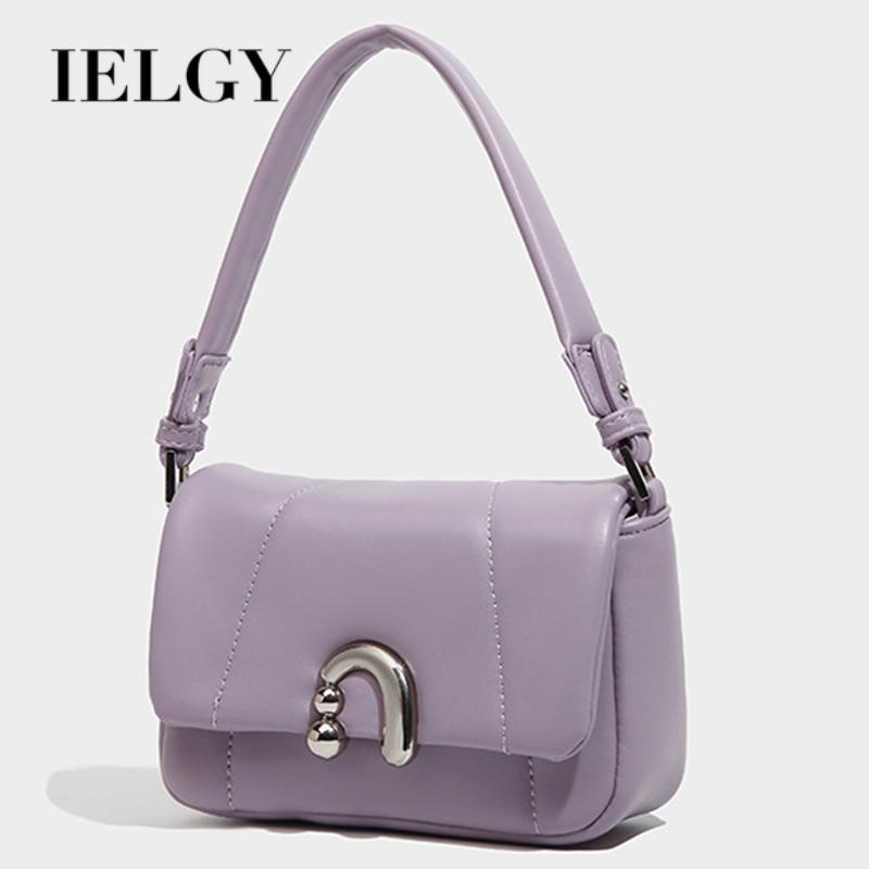 Ielgy Túi Đeo Vai / Đeo Chéo Hình Vuông Có Khóa Cài Chất Lượng Cao Thiết Kế Di Động Cho Nữ