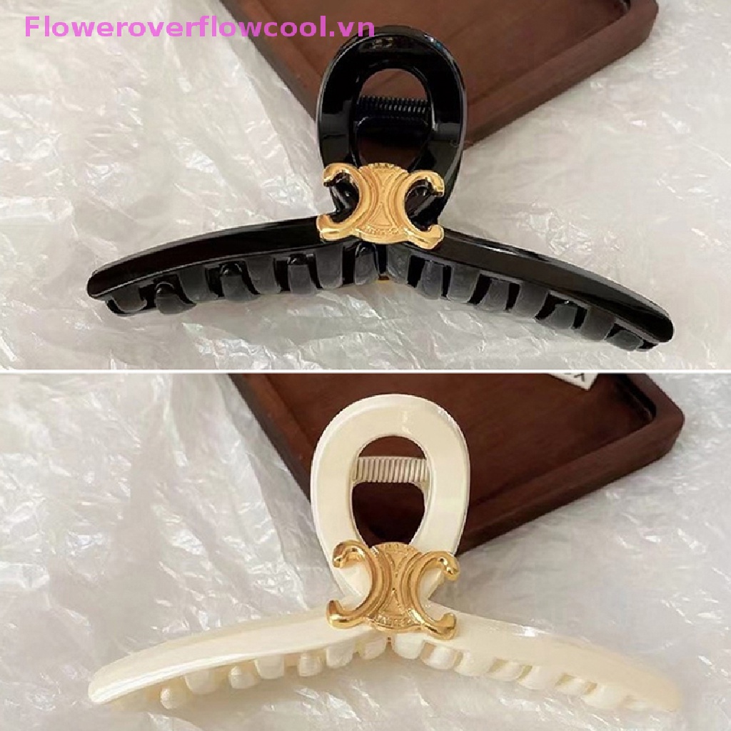 Kẹp Tóc Xoăn Hình Cá Mập Lớn Phong Cách retro Thanh Lịch Dành Cho Nữ