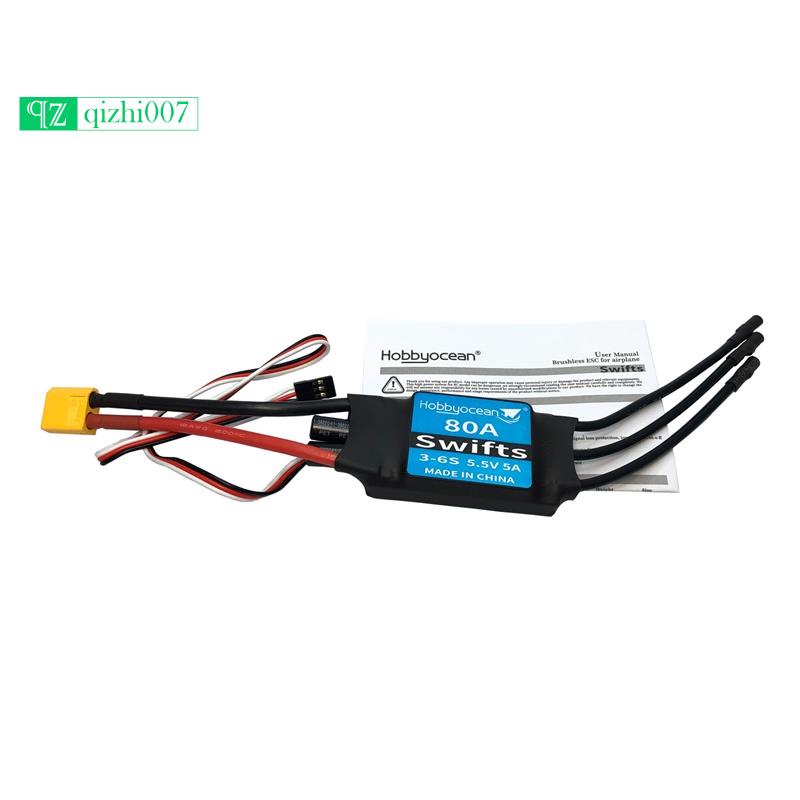 Bộ Điều Khiển Tốc Độ Hobbyocean 80A ESC XT60 Cho Máy Bay Điều Khiển Từ Xa RC FPV Quadcopter, 1