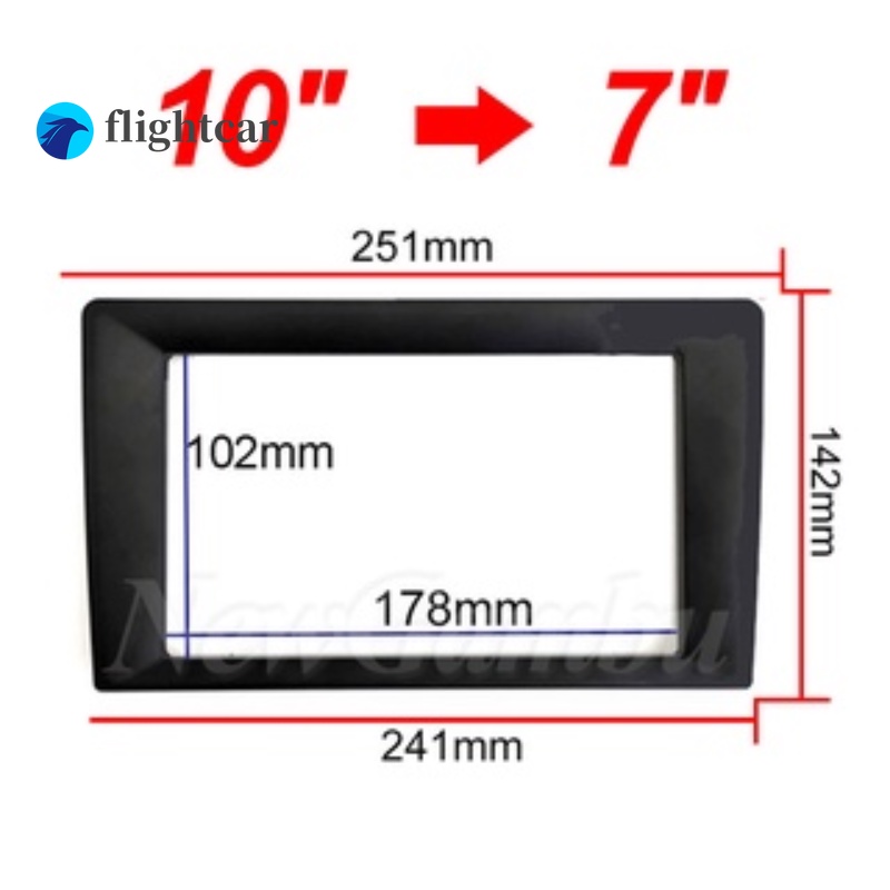 Bộ Khung Thay Đổi Màn Hình 10 / 9 / 7 inch Gắn Phía Sau Bảng Điều Khiển Radio / DVD / Đầu DVD / Radio Thông Dụng Cho Xe