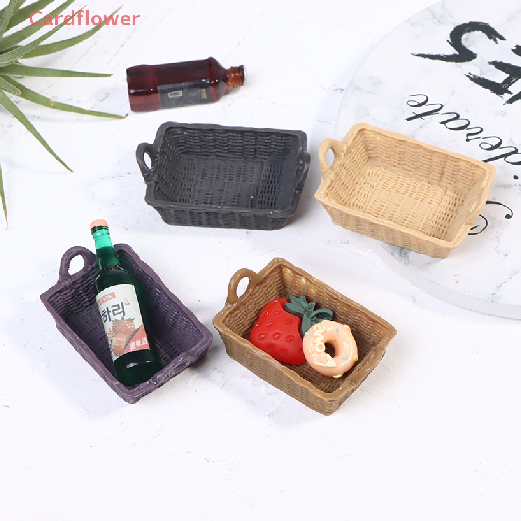 Giỏ Đựng Thức Ăn Mini Bằng Nhựa Resin Dễ Thương Trang Trí Nhà Búp Bê 1 / 12 Mới