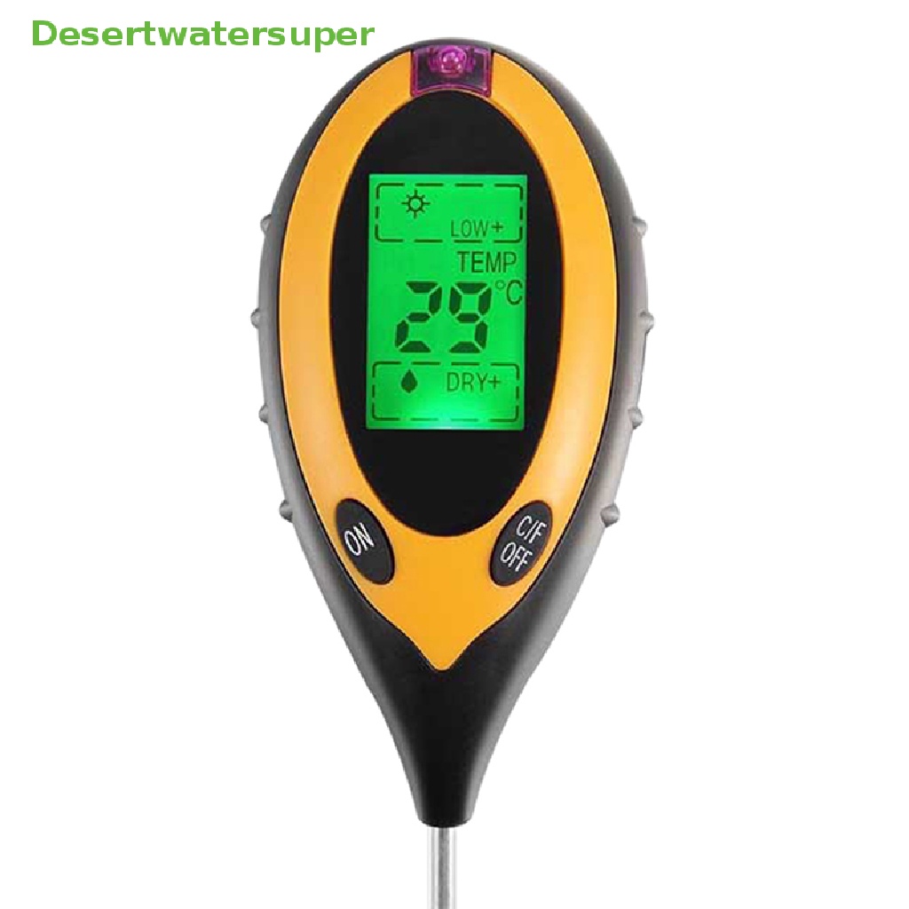 Máy Đo Độ PH / Độ Ẩm / Ánh Sáng Mặt Trời 4 Trong 1 Có Màn Hình LCD Hot!