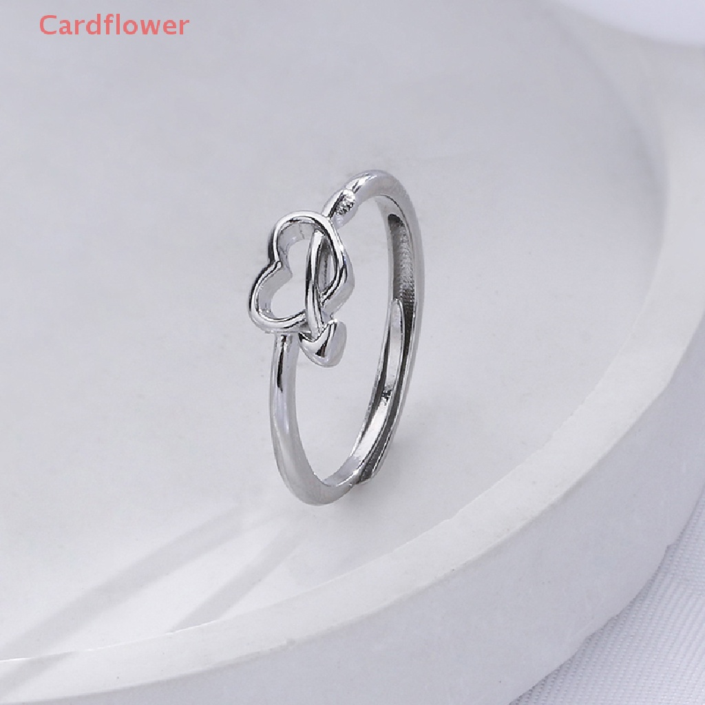 < Cardflower > Nhẫn Cưới Hình Mũi Tên Tình Yêu Lãng Mạn Màu Bạc Tinh Tế Kích Thước Miễn Phí Cho Nữ Giới