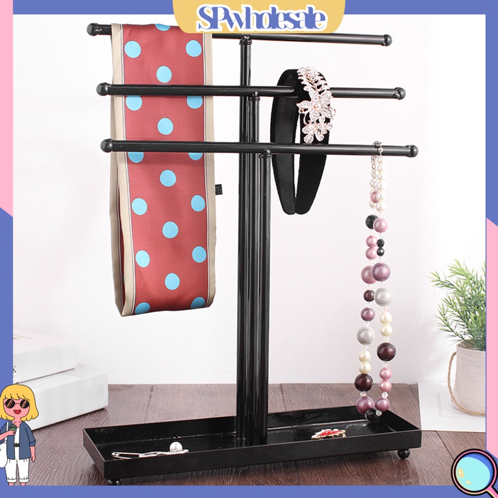 <SPwholesale> Giá Đỡ Trưng Bày Trang Sức Hình Chữ T Nhiều Tầng Dễ Lắp Ráp Tiết Kiệm Không Gian