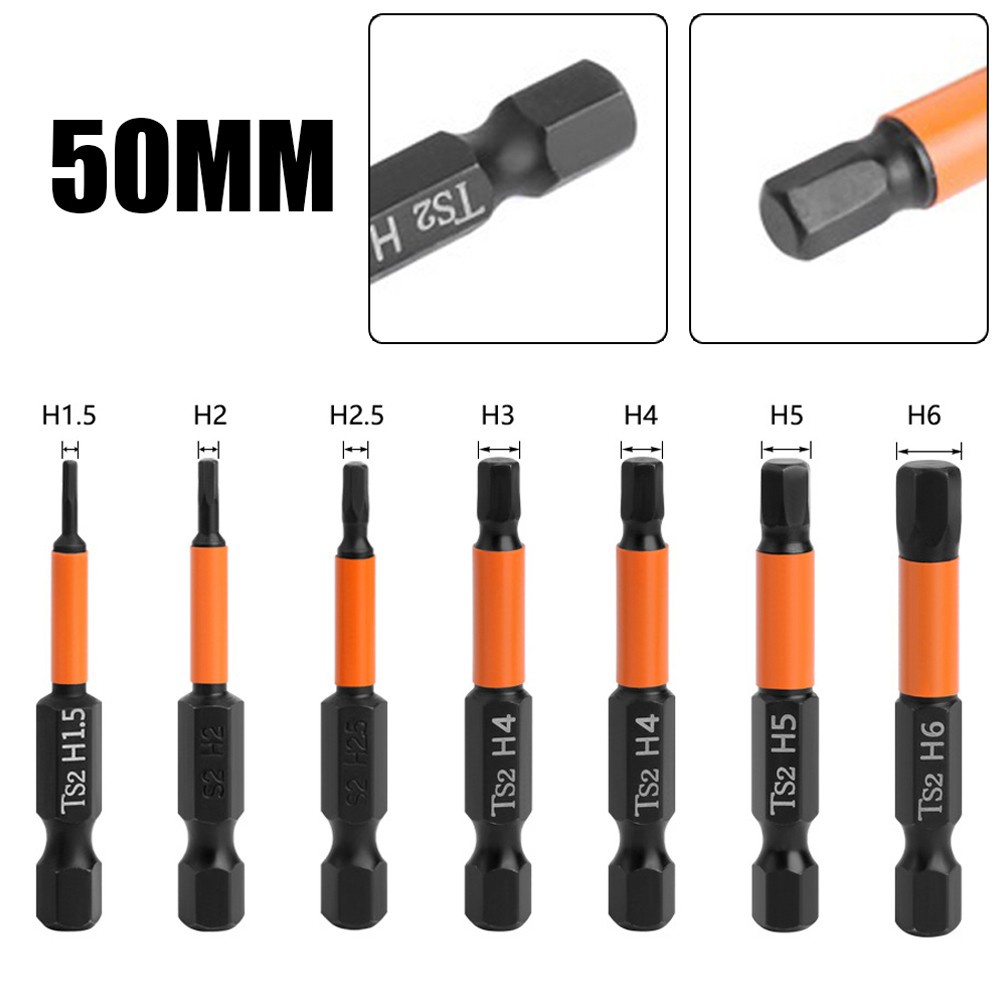 Set 7 Mũi Khoan Lục Giác 50mm Thay Đổi Nhanh Chóng Tiện Lợi