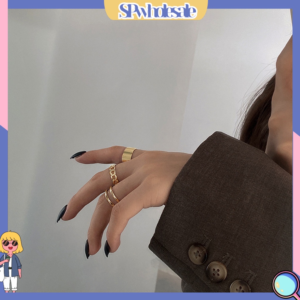 <SPwholesale> Bộ 3 Nhẫn Hở Đeo Khớp Ngón Tay Cá Tính