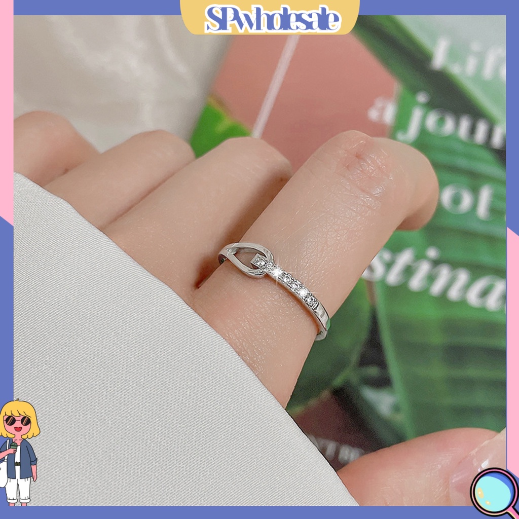 <SPwholesale> Nhẫn Đính Đá Lấp Lánh Phong Cách Nhật Hàn Cho Nữ