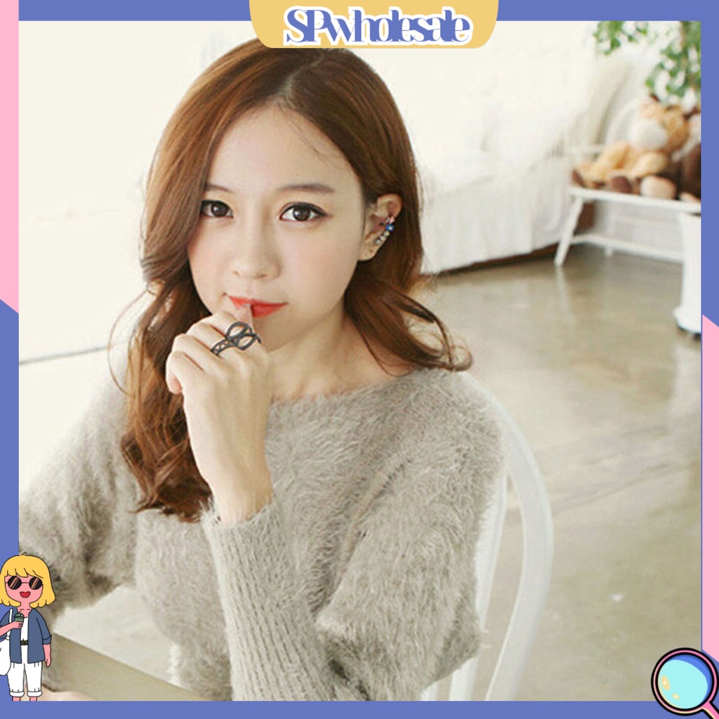 <SPwholesale> Nhẫn Đeo Khớp Ngón Tay Màu Đen Phong Cách Vintage