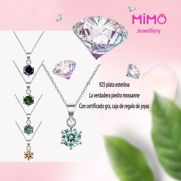 Vòng cổ moissanite thực s925 sterling bạc thời trang sáu chân mossanite mặt dây chuyền kim cương