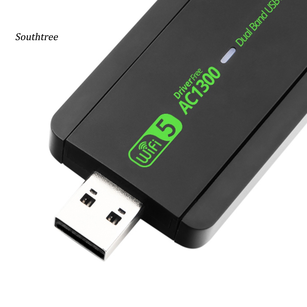Thẻ Mạng Không Dây 1300Mbps Hai Băng Tần Cổng USB Cho Máy Tính Laptop