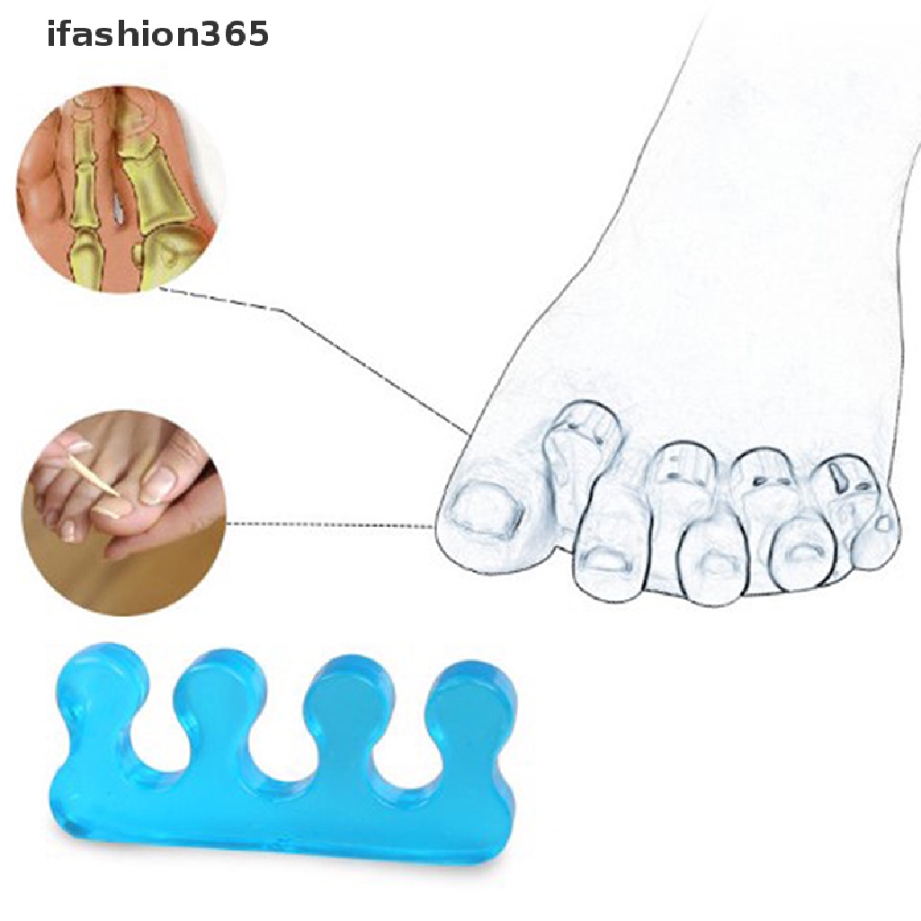 Set 2 Đệm Tách Ngón Chân Bằng Silicon Mềm Linh Hoạt ifashion365
