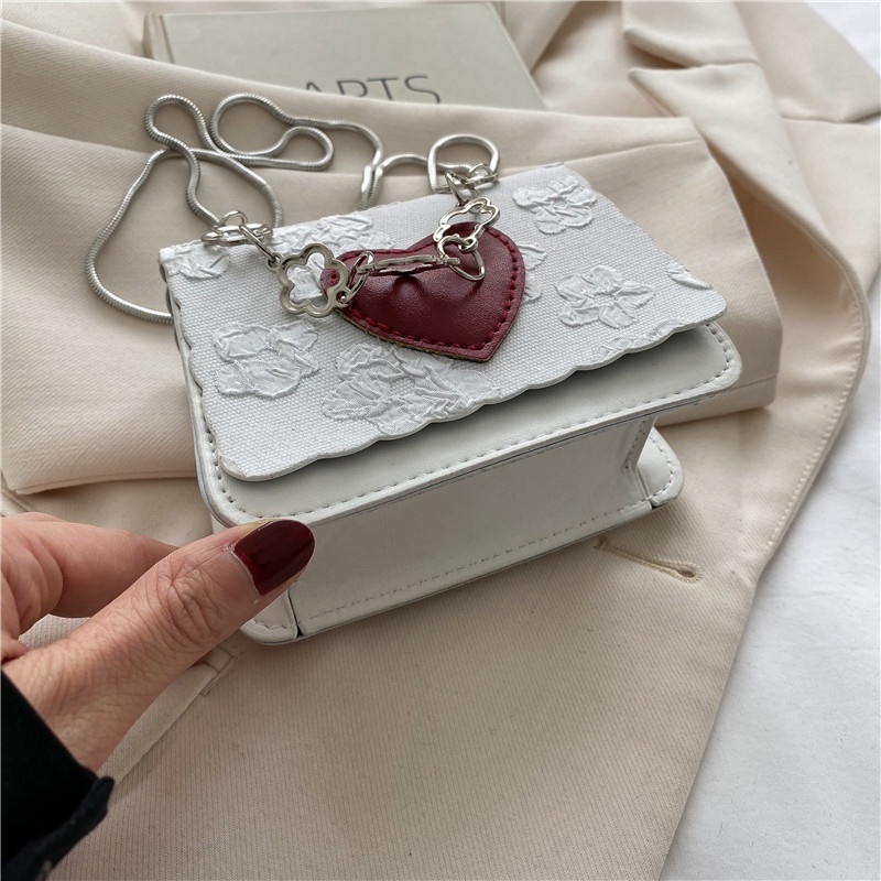 💥có hàng sẵn💥Túi Xách Đeo Vai Kiểu Vuông Nhỏ Hình Trái Tim Phong Cách Phương Tây Thời Trang Mùa Hè 2023 Mới Cho Nữ