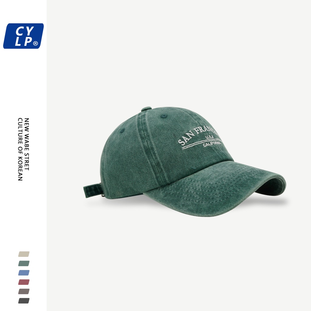 Mũ Lưỡi Trai Cotton Mềm Thêu Chữ Phong Cách Đường Phố Âu Mỹ Cá Tính