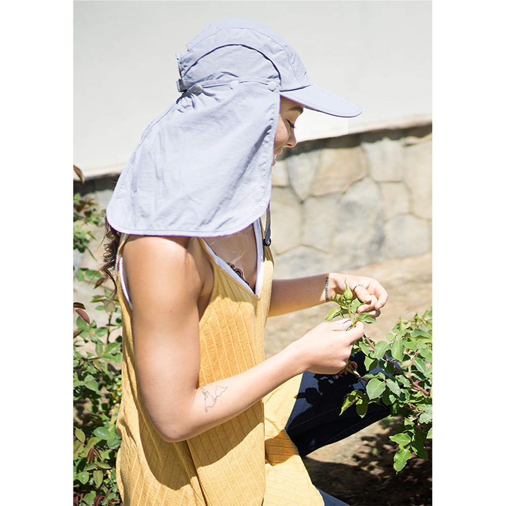 Mũ Chống Nắng Kèm Tấm Che Mặt Và Cổ Có Thể Tháo Rời Tiện Dụng