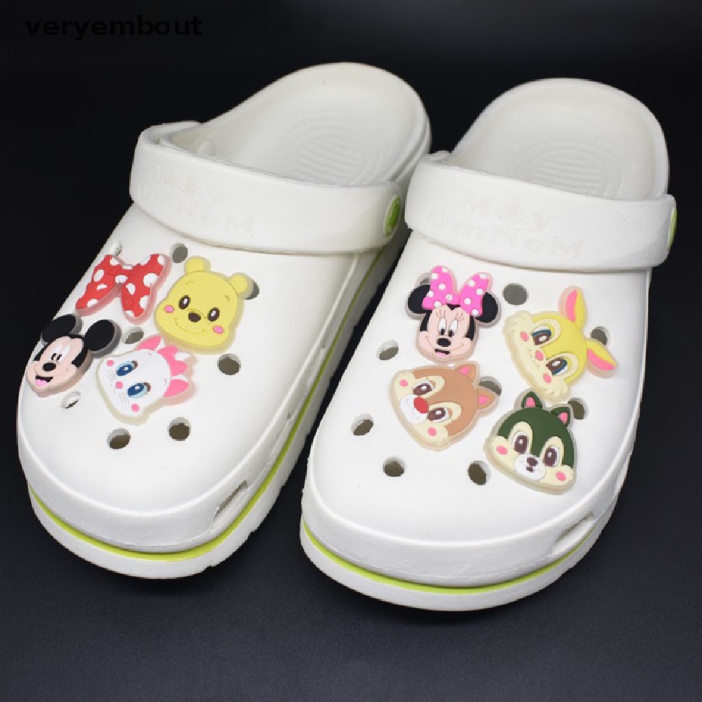 1 Phụ Kiện Trang Trí Giày Hình Tai Chuột Phát Sáng Độc Đáo