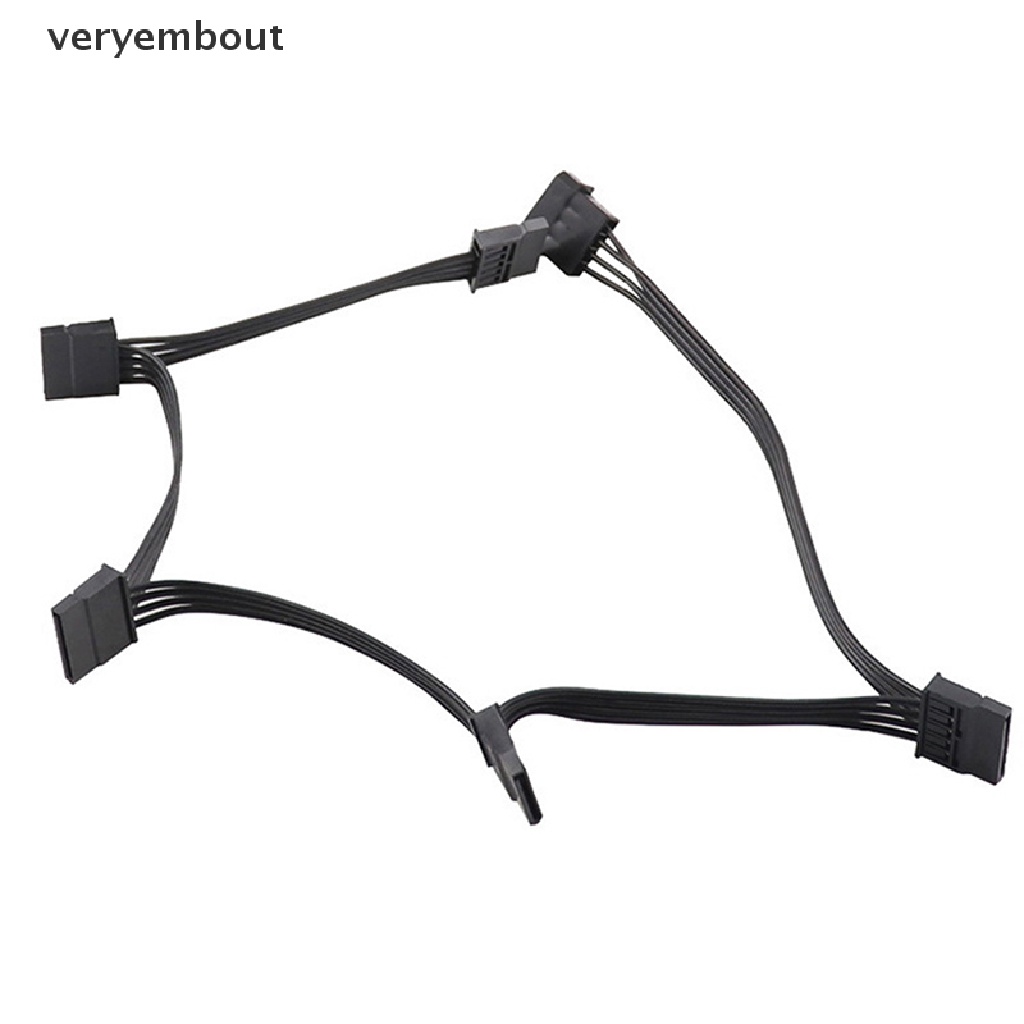 Cáp Chia Nguồn Ổ Cứng 4pin IDE Male 1 Sang 5 SATA 15Pin