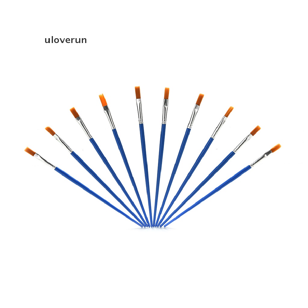 Set 10 Cọ Vẽ Màu Nước Bằng Nylon Dành Cho Trẻ Em