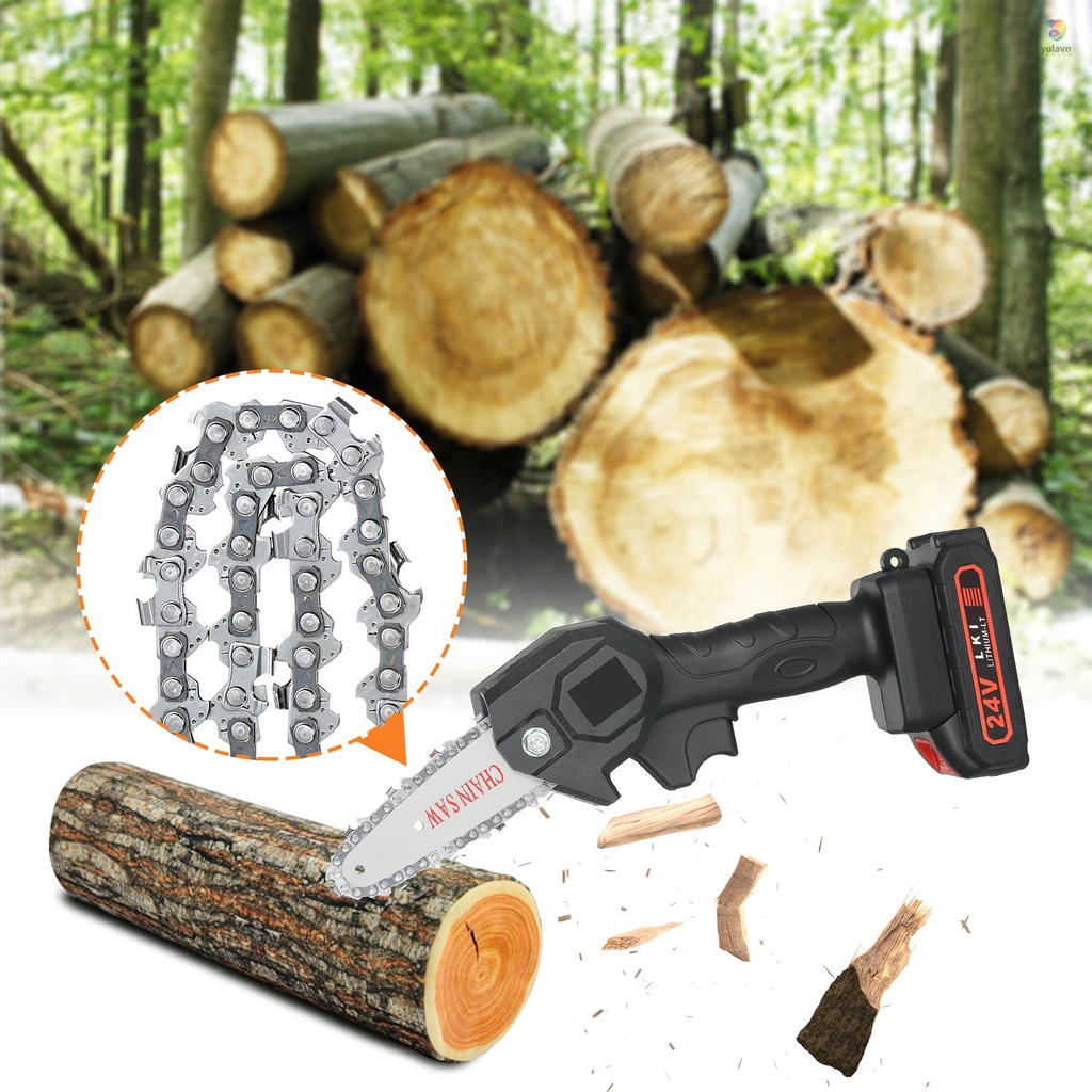 Dây Xích Cưa Điện Mini 4 Inch Bằng Thép Thay Thế Cho Sân Vườn