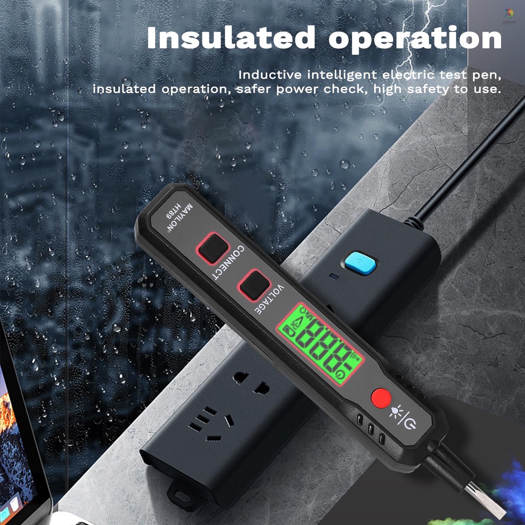 Bút Thử Điện AC12-300V Màn Hình LCD Hiển Thị Chuyên Dụng