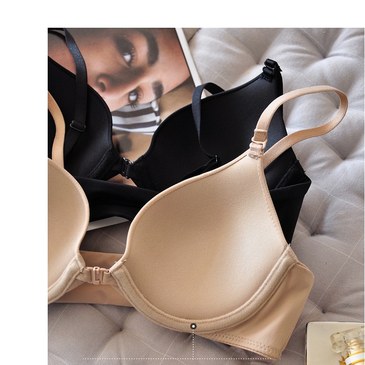 Áo Lót Nâng Ngực Mềm Mại Không Đường May Cài Khóa Trước Thoải Mái Dành Cho Nữ