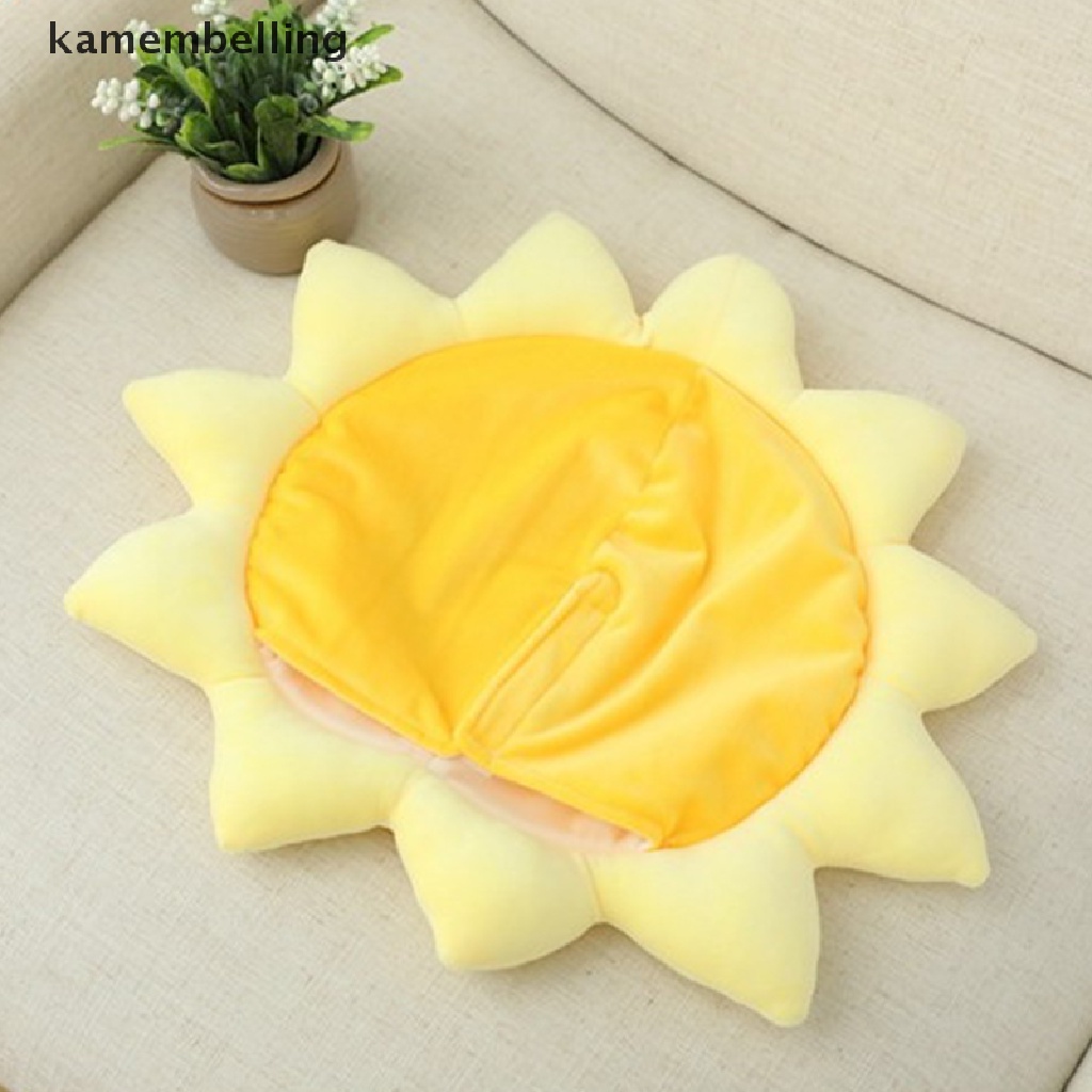 Kamembelling Mũ Hình Hoa Hướng Dương Hoạt Hình Nhồi Bông Dùng Làm Đạo Cụ Chụp Ảnh