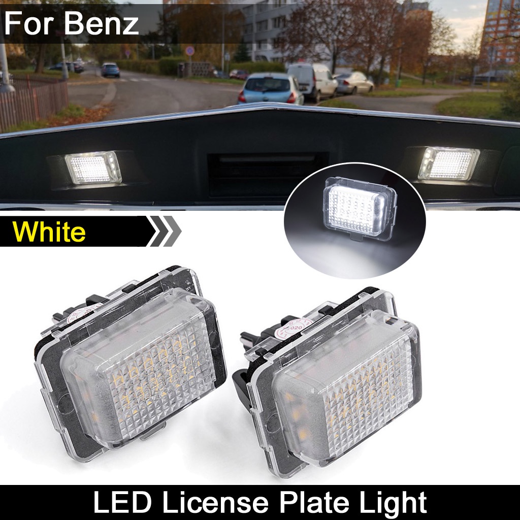 Bộ 2 Đèn LED Ánh Sáng Trắng Cho Biển Số Xe Benz C-CLASS W204 E-CLASS W212 S-CLASS Coupe W216 W207 S-CLASS W221