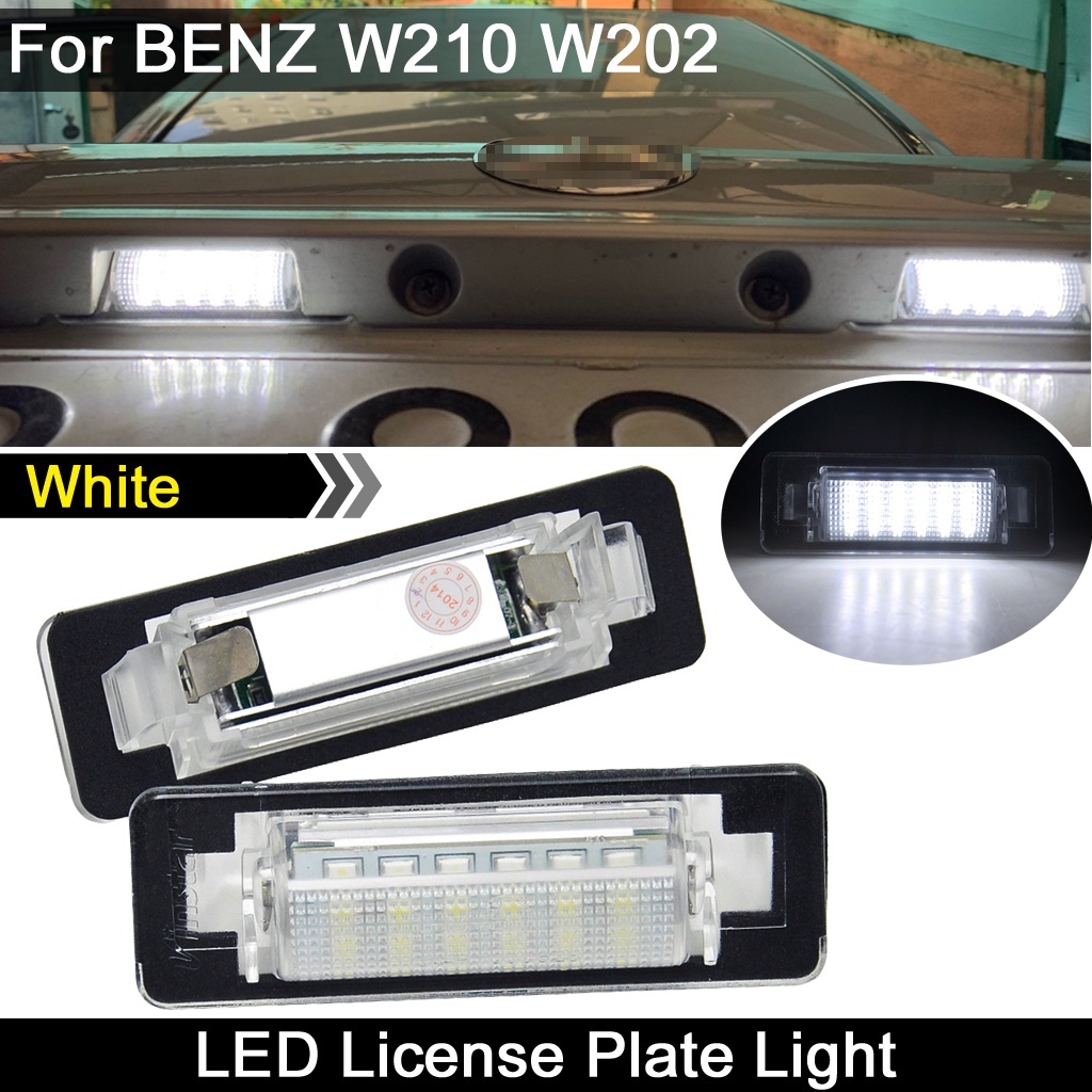 Bộ 2 Đèn LED Chiếu Biển Số Xe Cho Benz E-Class W210 E200 E220 E320 E430 C-Class W202 C200 C220 C230 C240 C280