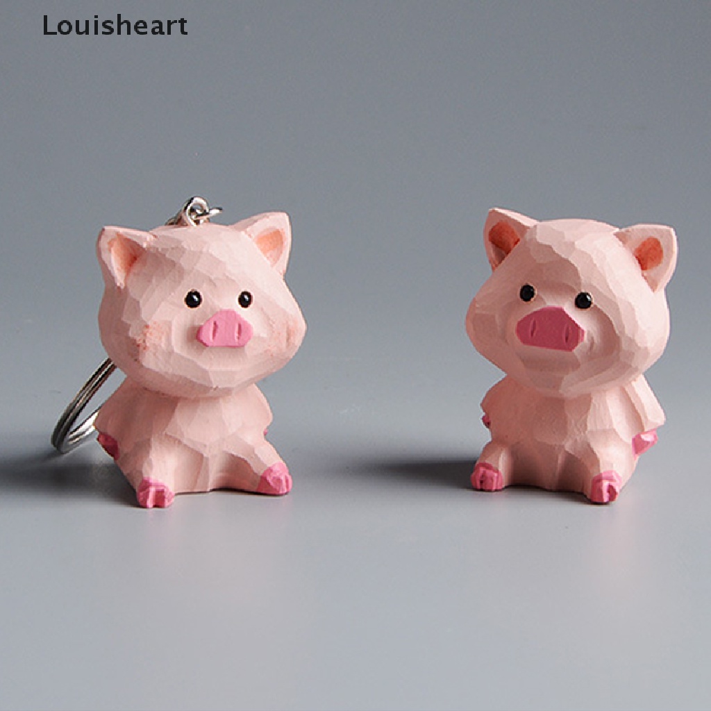 Louisheart Móc Khóa Hình Chú Heo Nhỏ Chạm Khắc Thủ Công Tinh Xảo Sáng Tạo Để Bàn Trang Trí Ba Lô / Móc Khóa