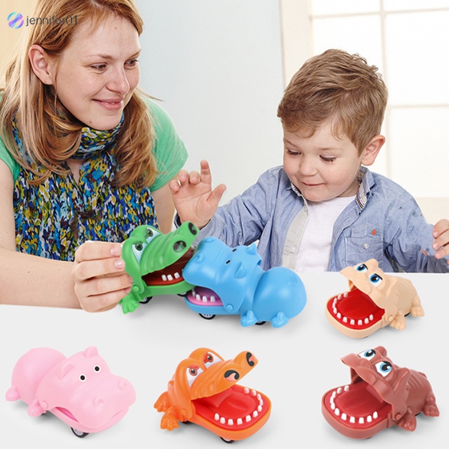 Đồ Chơi Cá Sấu Hoạt Hình Mini Kéo Tay Để Cắn Cho Bé