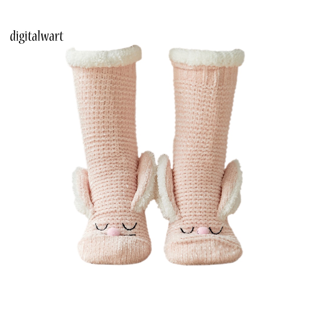 Kỹ Thuật Số| 1 Đôi Tất Dệt Kim Cổ Cao Co Giãn In Họa Tiết Hoạt Hình Chú Thỏ Dễ Thương Thời Trang Cho Nữ