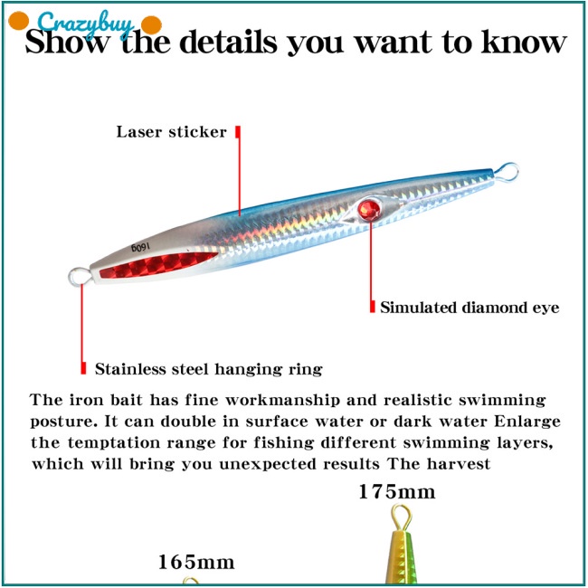 Cr Mồi Giả Câu Cá 130G 160G Bằng Kim Loại