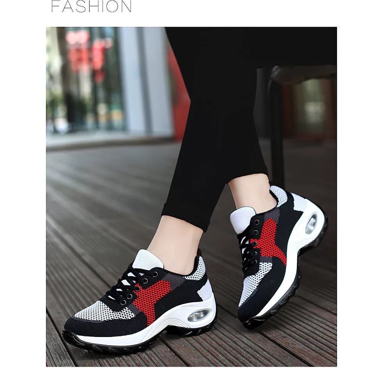 Giày Thể Thao Đế Mềm Siêu Nhẹ Phối Lưới Thoáng Khí Thời Trang Xuân Thu Cho Nữ