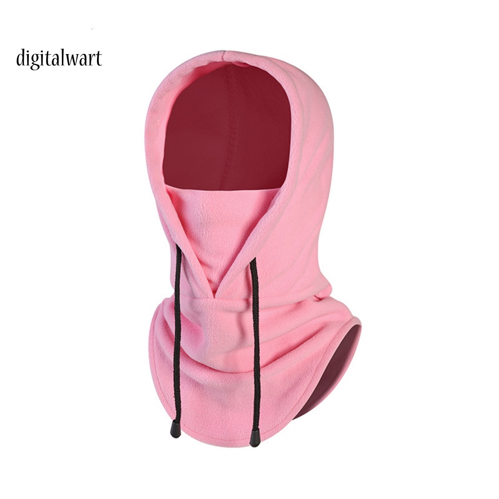 Kỹ Thuật Số| Mũ Balaclava Bằng Lông Cừu Dày Dặn Màu Trơn Có Dây Rút Bảo Vệ Tai Không Vành Cho Unisex