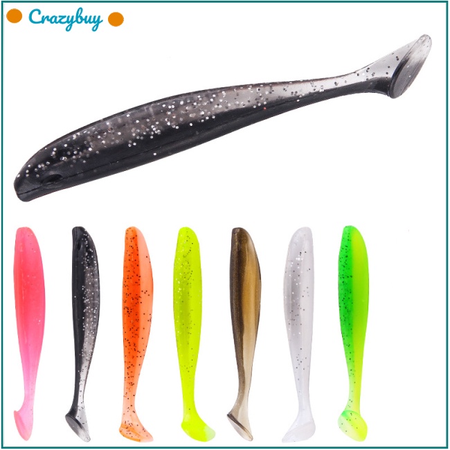 Cr Set 10 Mồi Câu Cá Mềm Mại Hình Chữ T 5.5cm / 1.6g Hai Màu Tiện Dụng