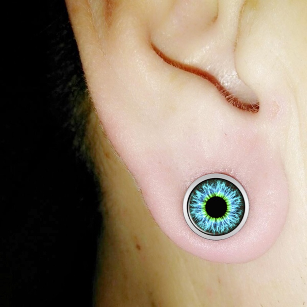 Kỹ Thuật Số| 1 Khuyên Nong Tai Hình Đôi Mắt Tráng Men