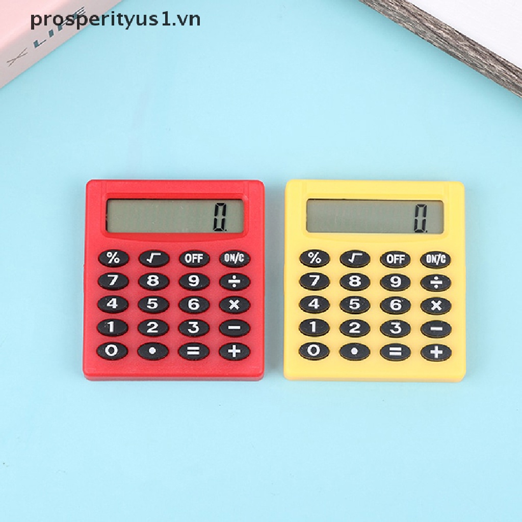 Máy Tính Cầm Tay Mini Bằng Nhựa Hình Vuông Nhiều Màu Đa Năng prosperityus1 [VN]