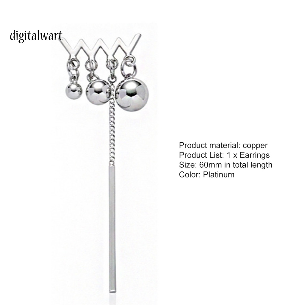 Kỹ Thuật Số| 1 Khuyên Tai Tròn Mạ Tua Rua Gợn Sóng Phong Cách Punk Cho Nữ