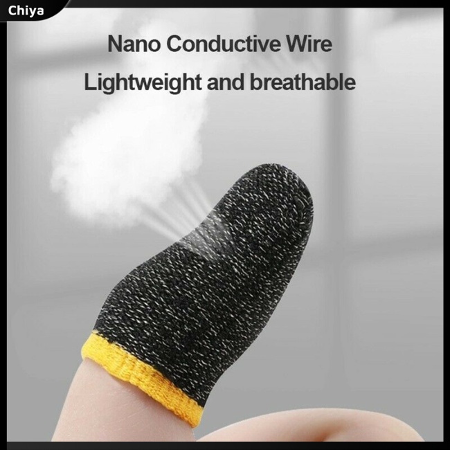 1 Cặp Ống Bọc Ngón Tay Chơi Game Pubg 18-pin Bằng Sợi Đồng Siêu Mỏng Thoáng Khí