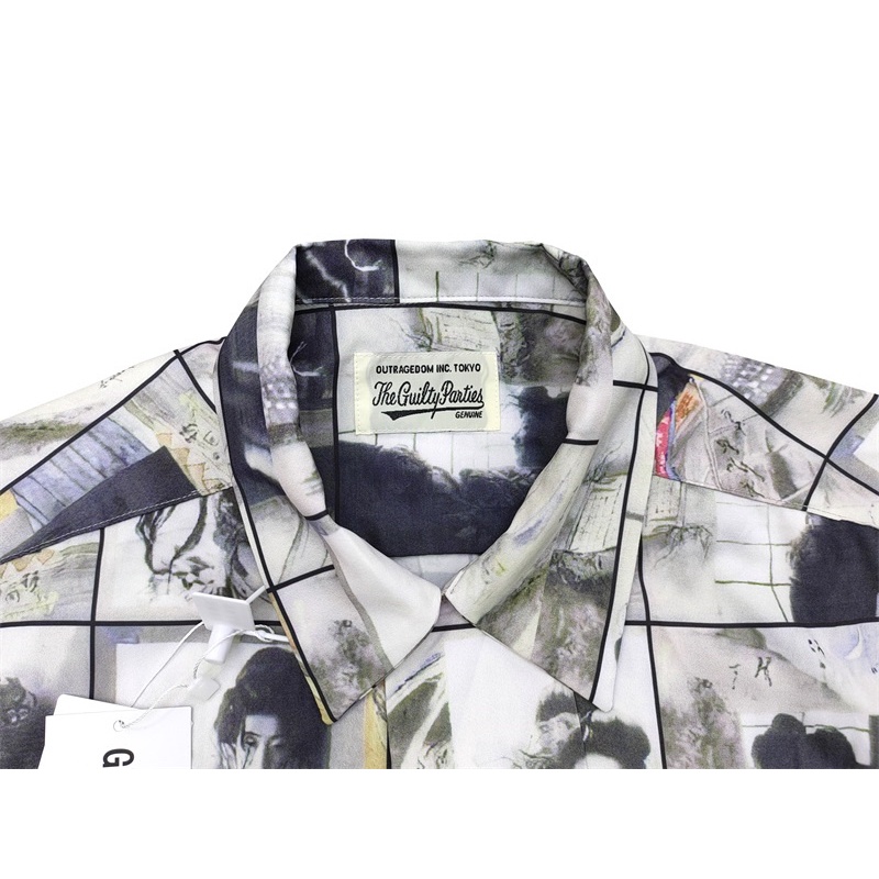 Wa-cko8 MA-RIA8- Geisha Áo Sơ Mi In Mực Vẽ Araki Seiyoshi Hawaii Cổ Điển Thời Trang Cho Nam Và Nữ