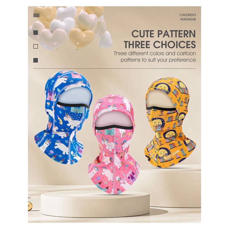 Khăn Choàng Cổ Thể Thao Che Phủ Mặt Giữ Ấm Màu Vàng Cho Trẻ Em