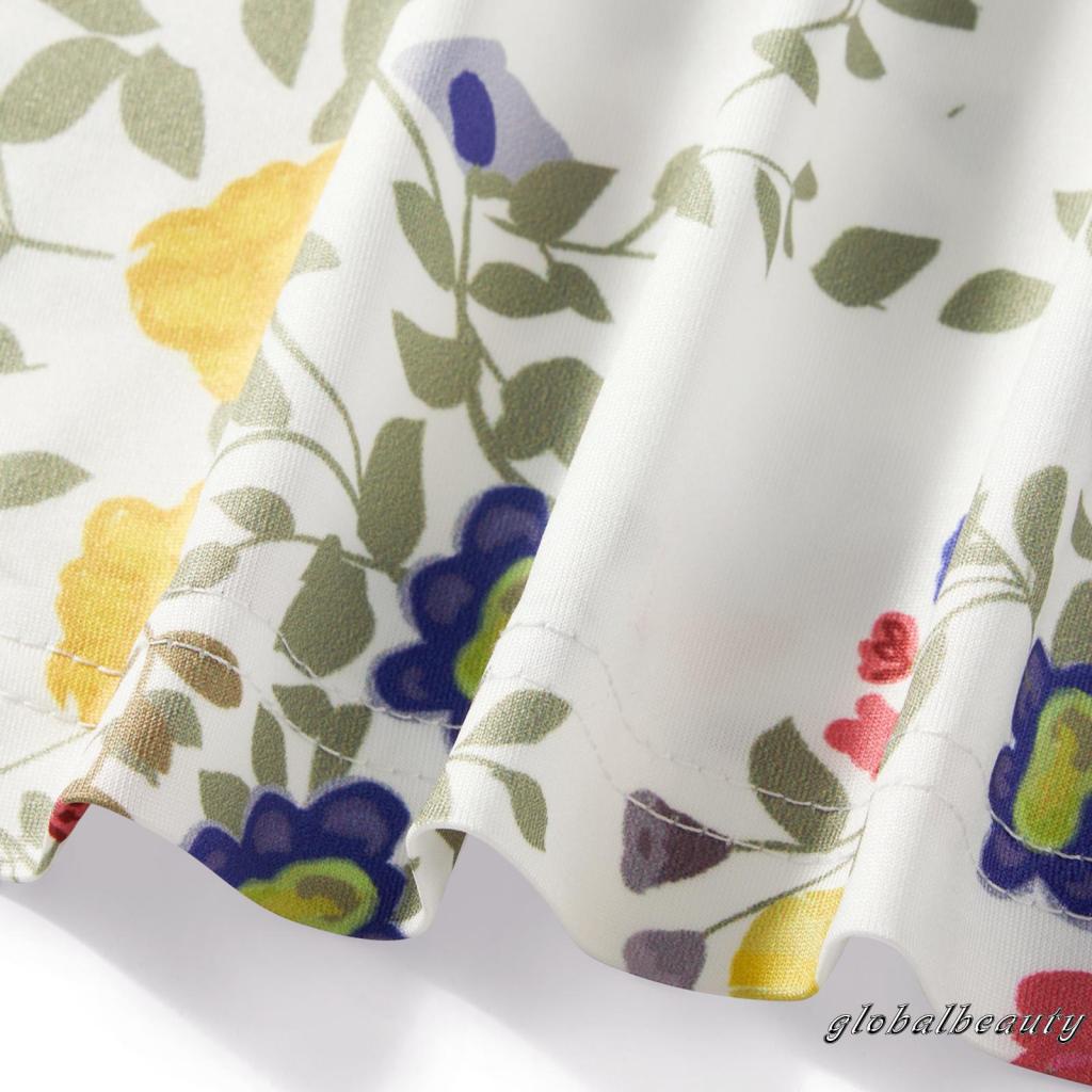 Đầm Mini Ôm Dáng Không Dây Hở Lưng In Họa Tiết Hoa Cho Nữ