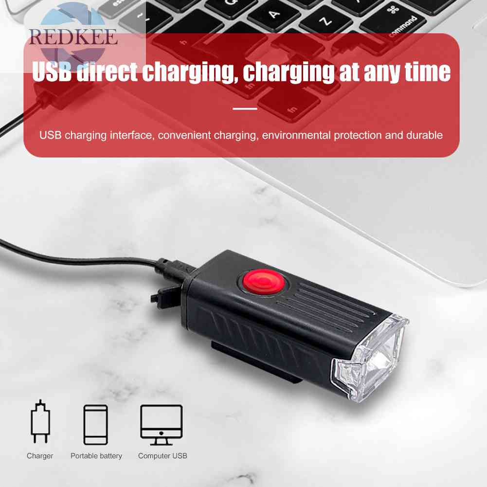 Đèn Pha LED 3 Chế Độ 400LM 700mAh Chống Thấm Nước Có Thể Sạc Lại Bằng Cổng USB Cho Xe Đạp