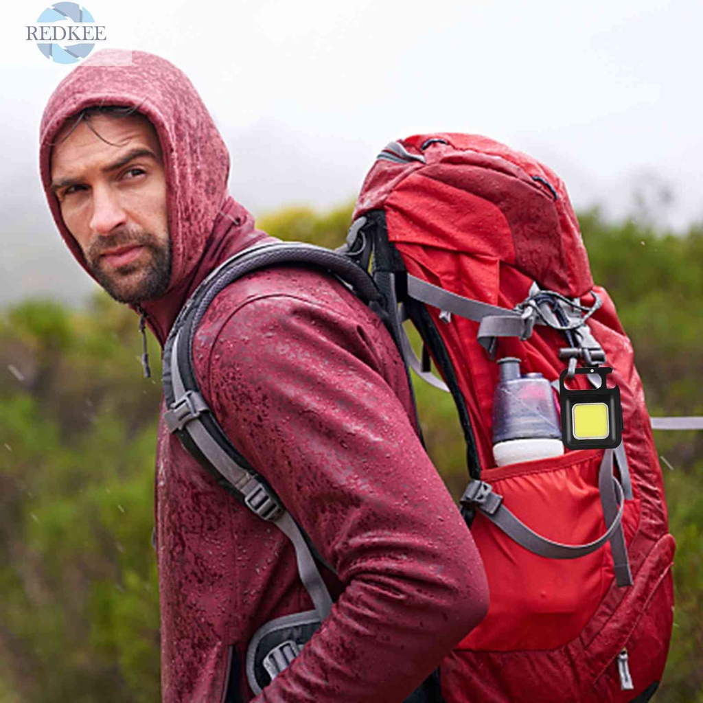 Bộ 2 Đèn Pin Mini COB Dạng Móc Khóa