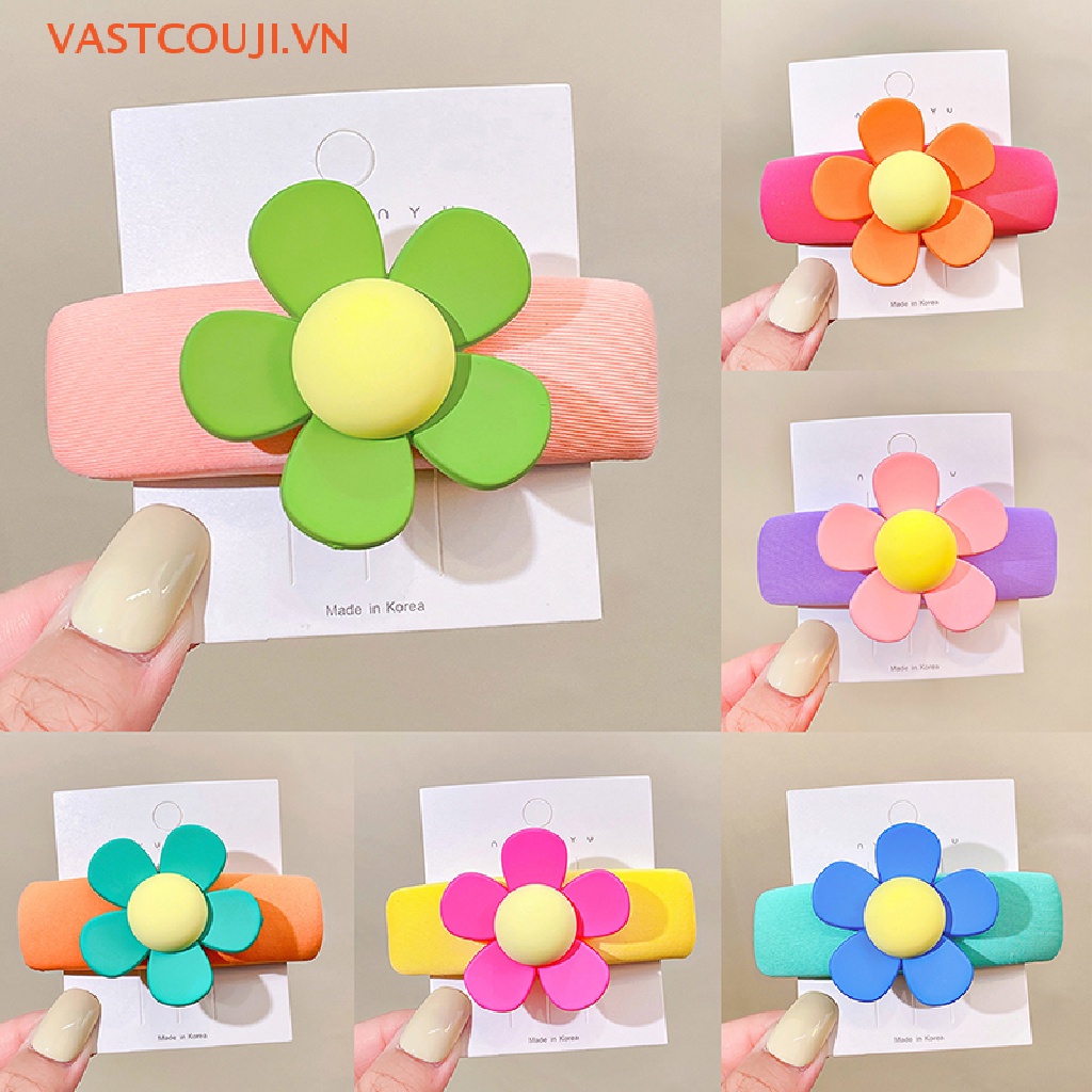 Kẹp Tóc Hình Hoa Nhiều Màu Sắc Ngọt Ngào Cho Nữ
